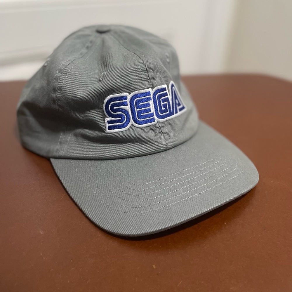 Grey sega logo adjustable baseball cap